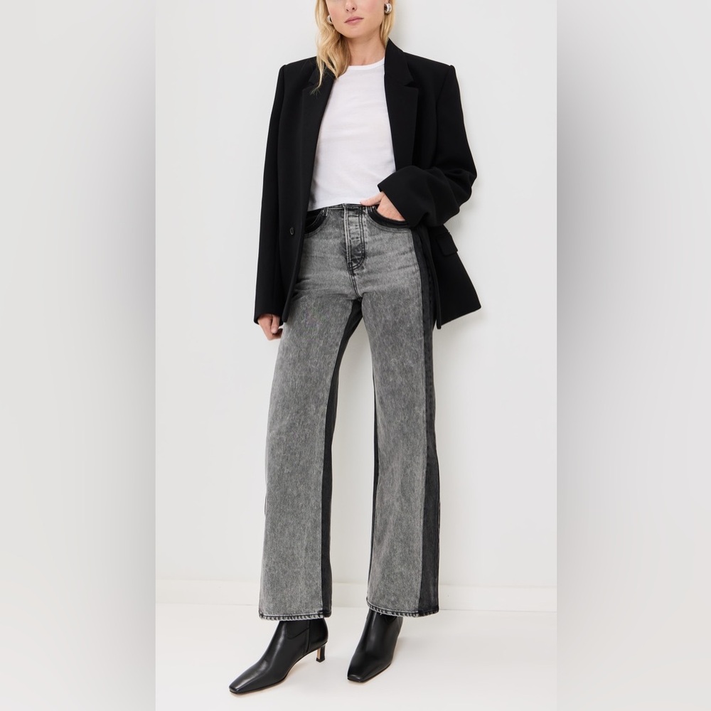 NWT $498 Veronica Beard Jean Taylor Wide Leg Jeans
